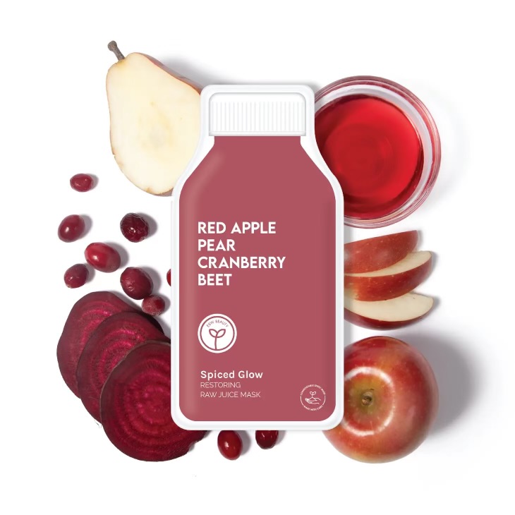 Red Apple Pear Cranberry Beet Raw Juice Mask