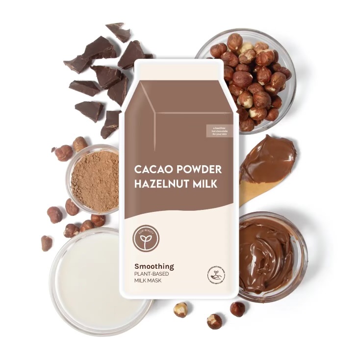 Cacao Powder Hazelnut Milk Hydrating Plant-Based Milk Mask