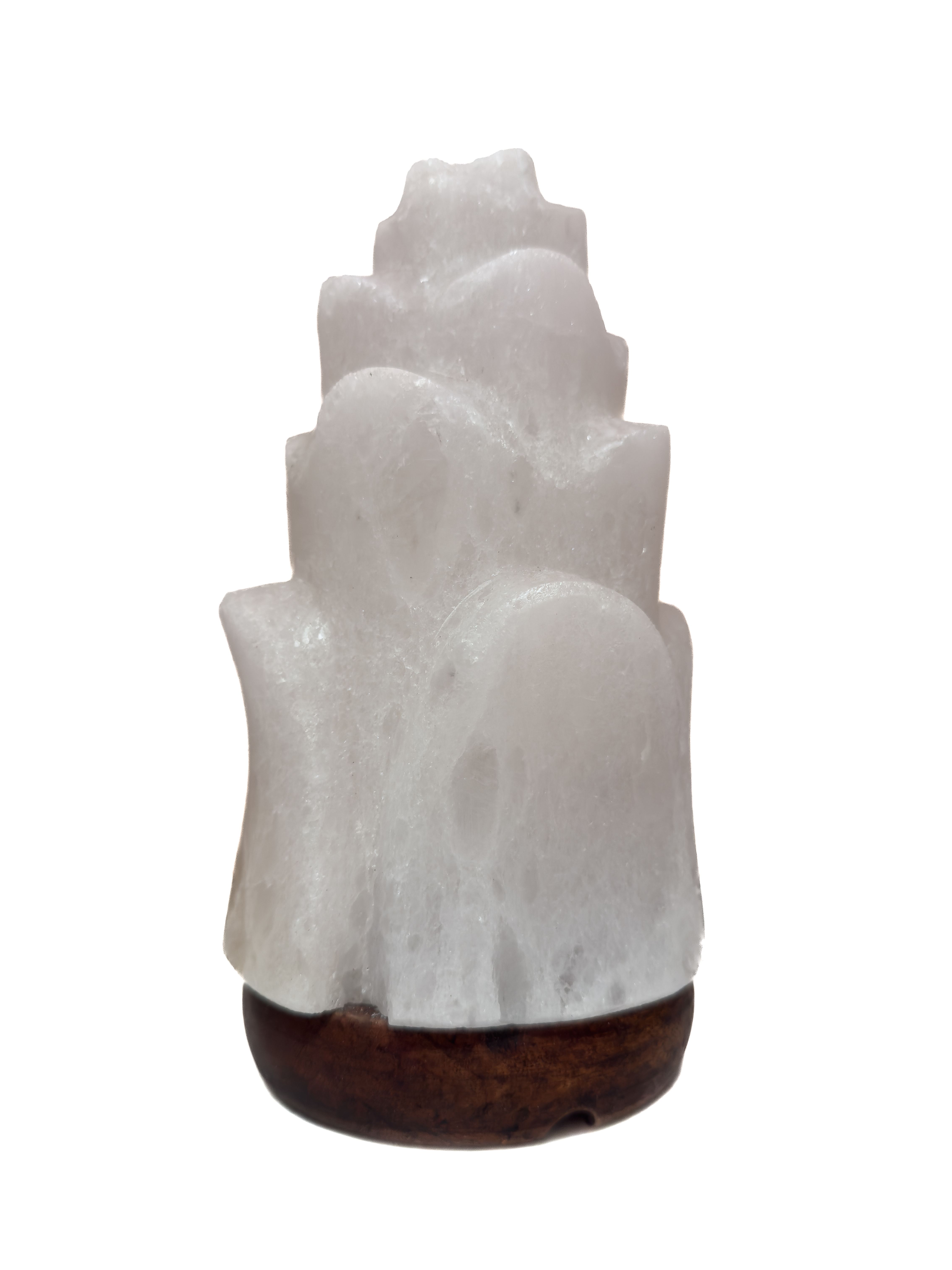 white flower shaped salt lamp