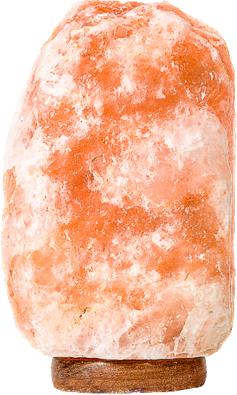 pink natural cut salt lamp