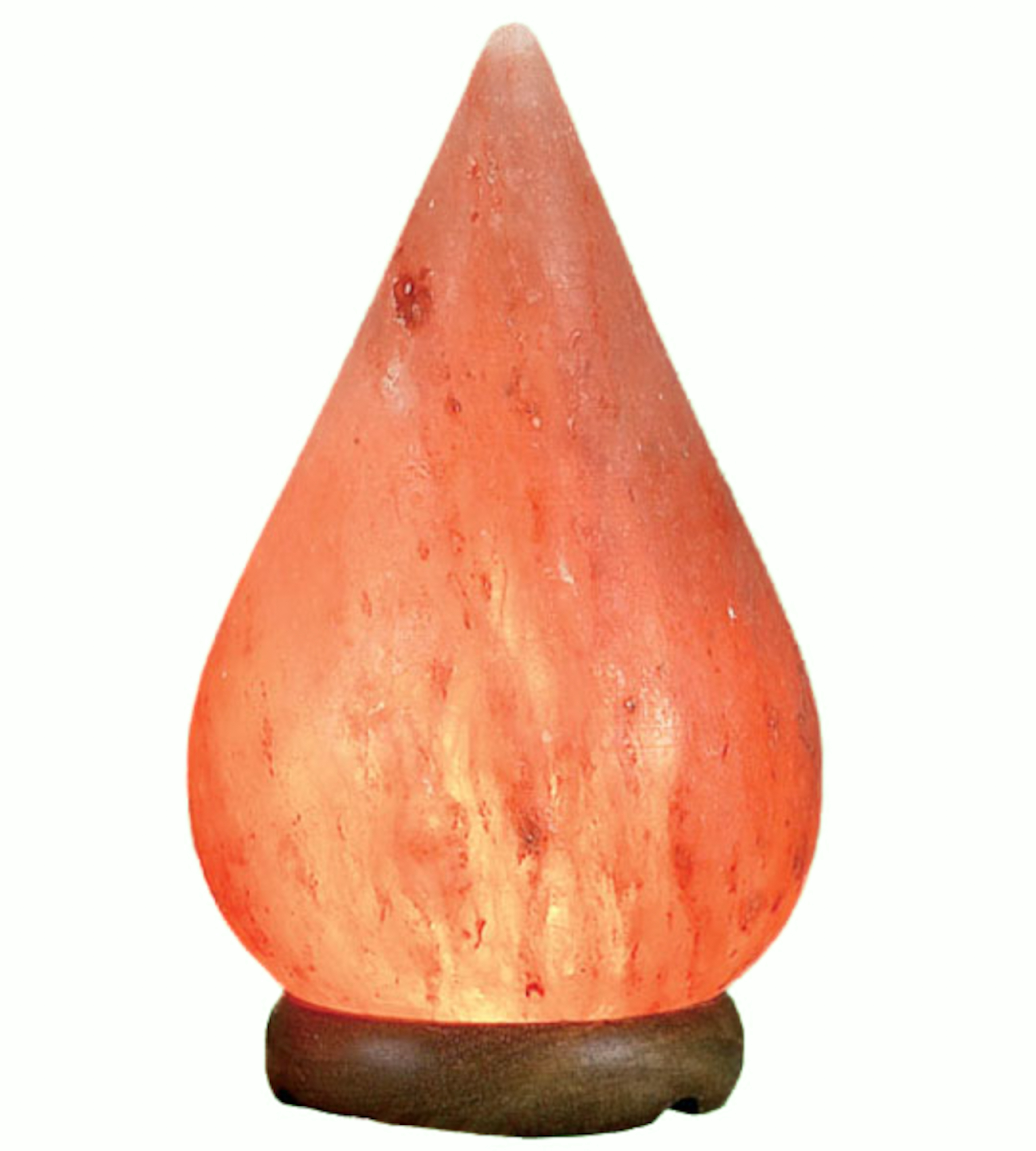 pink tear drop shaped salt lamp