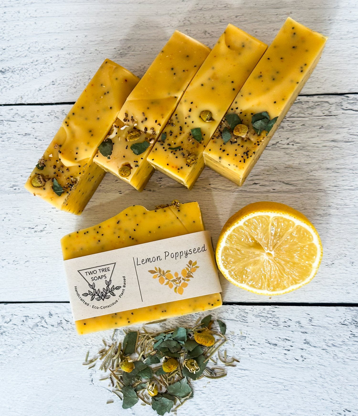 lemon poppyseed scented soap